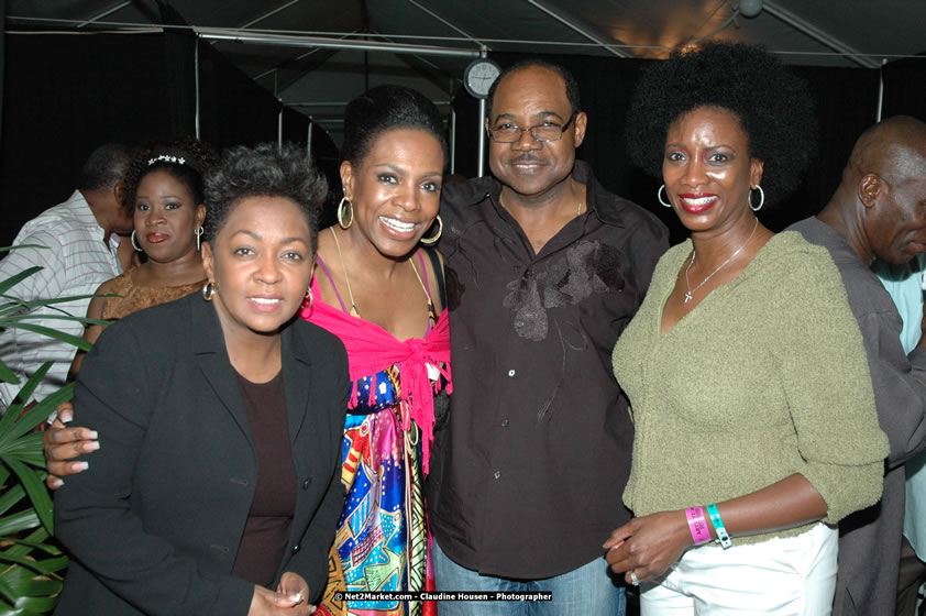 The Hon. Orette Bruce Goldwin, M.P., Prime Minister of Jamaica, Minister of Tourism, Hon. Edmund Bartlett, and Director of Tourism, Basil Smith at the Air Jamaica Jazz and Blues Festival 2008 The Art of Music - Thrusday, January 24, 2008 - Air Jamaica Jazz & Blues 2008 The Art of Music venue at the Aqaueduct on Rose Hall Resort & Counrty Club, Montego Bay, St. James, Jamaica W.I. - Thursday, January 24 - Saturday, January 26, 2008 - Photographs by Net2Market.com - Claudine Housen & Barry J. Hough Sr, Photographers - Negril Travel Guide, Negril Jamaica WI - http://www.negriltravelguide.com - info@negriltravelguide.com...!