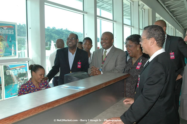 Minister of Tourism, Hon. Edmund Bartlett - Director of Tourism, Basil Smith, and Mayor of Montego Bay, Councillor Charles Sinclair Launch of Winter Tourism Season at Sangster International Airport, Saturday, December 15, 2007 - Sangster International Airport - MBJ Airports Limited, Montego Bay, Jamaica W.I. - Photographs by Net2Market.com - Barry J. Hough Sr, Photographer - Negril Travel Guide, Negril Jamaica WI - http://www.negriltravelguide.com - info@negriltravelguide.com...!