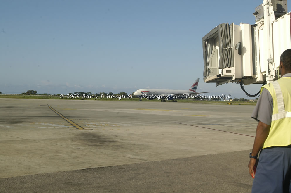  British Airways Inaugurates New Scheduled Service from London Gatwick Airport to Sangster International Airport, Montego Bay, Jamaica, Thursday, October 29, 2009 - Photographs by Barry J. Hough Sr. Photojournalist/Photograper - Photographs taken with a Nikon D70, D100, or D300 - Negril Travel Guide, Negril Jamaica WI - http://www.negriltravelguide.com - info@negriltravelguide.com...!