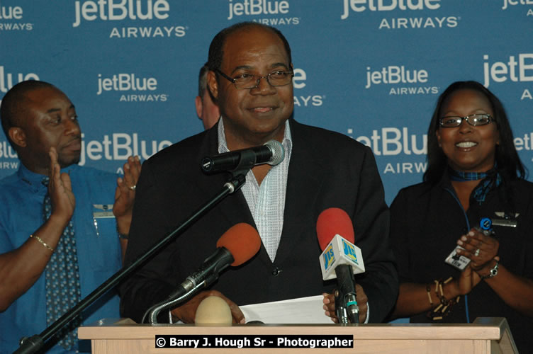 JetBue Airways' Inaugural Air Service between Sangster International Airport, Montego Bay and John F. Kennedy Airport, New York at MBJ Airports Sangster International Airport, Montego Bay, St. James, Jamaica - Thursday, May 21, 2009 - Photographs by Net2Market.com - Barry J. Hough Sr, Photographer/Photojournalist - Negril Travel Guide, Negril Jamaica WI - http://www.negriltravelguide.com - info@negriltravelguide.com...!