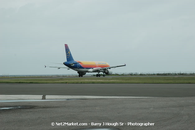 Air Jamaica Airline - Landing & Take Off - MBJ Airports Limited - Sangster International Airport - Domestic Terminal - Montego Bay, St James, Jamaica W.I. - MBJ Limited - Transforming Sangster International Airport into a world class facility - Photographs by Net2Market.com - Negril Travel Guide, Negril Jamaica WI - http://www.negriltravelguide.com - info@negriltravelguide.com...!