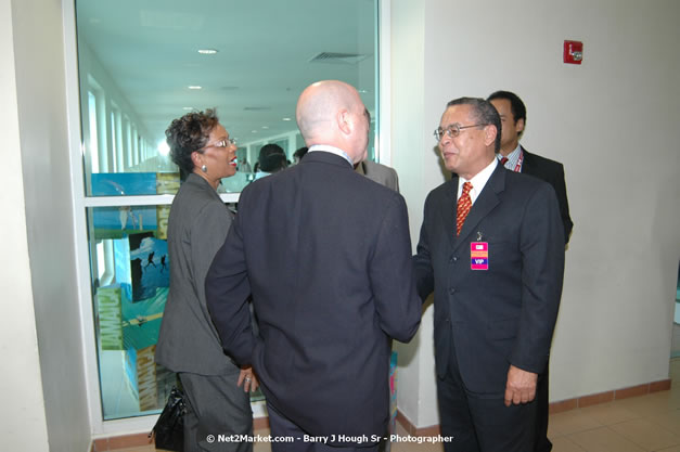 MBJ Airports Limited Welcomes WestJet Airlines - Inaugural Scheduled Service From Toronto Pearsons International Airport - Monday, December 10, 2007 - Sangster International Airport - MBJ Airports Limited, Montego Bay, Jamaica W.I. - Photographs by Net2Market.com - Barry J. Hough Sr, Photographer - Negril Travel Guide, Negril Jamaica WI - http://www.negriltravelguide.com - info@negriltravelguide.com...!