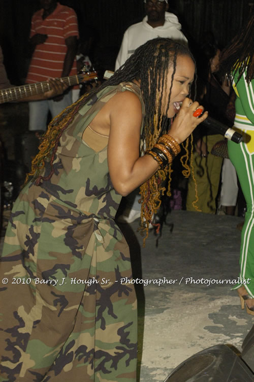 Queen Ifrica - Live In Concert - One Love Reggae Concert Series 09/10 @ Negril Escape Resort and Spa, January 5, 2010, One Love Drive, West End, Negril, Westmoreland, Jamaica W.I. - Photographs by Net2Market.com - Barry J. Hough Sr, Photographer/Photojournalist - Negril Travel Guide, Negril Jamaica WI - http://www.negriltravelguide.com - info@negriltravelguide.com...!