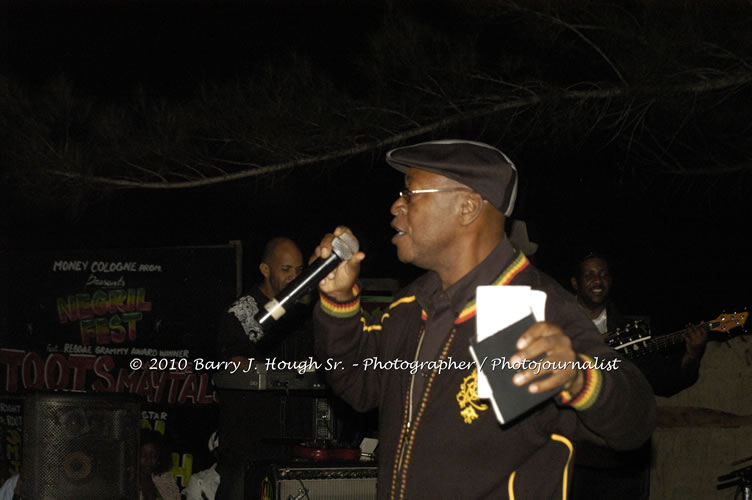 Toots and the Maytals - Grammy Award Winner @ Negril Fest - Presented by Money Cologne Promotions - Special Guest Star Jamaica Michael Jackson, Stama, Adeebe - Backed by Hurricane Band, MC Rev. BB on January 6, 2010 @ Roots Bamboo, Norman Manley Boulevard, Negril, Westmoreland, Jamaica W.I. - Photographs by Net2Market.com - Barry J. Hough Sr, Photographer/Photojournalist - The Negril Travel Guide - Negril's and Jamaica's Number One Concert Photography Web Site with over 40,000 Jamaican Concert photographs Published -  Negril Travel Guide, Negril Jamaica WI - http://www.negriltravelguide.com - info@negriltravelguide.com...!